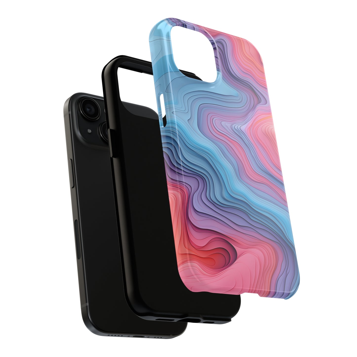 Topographical, iPhone 7, 8, X, 11, 12, 13, 14, 15+ case.