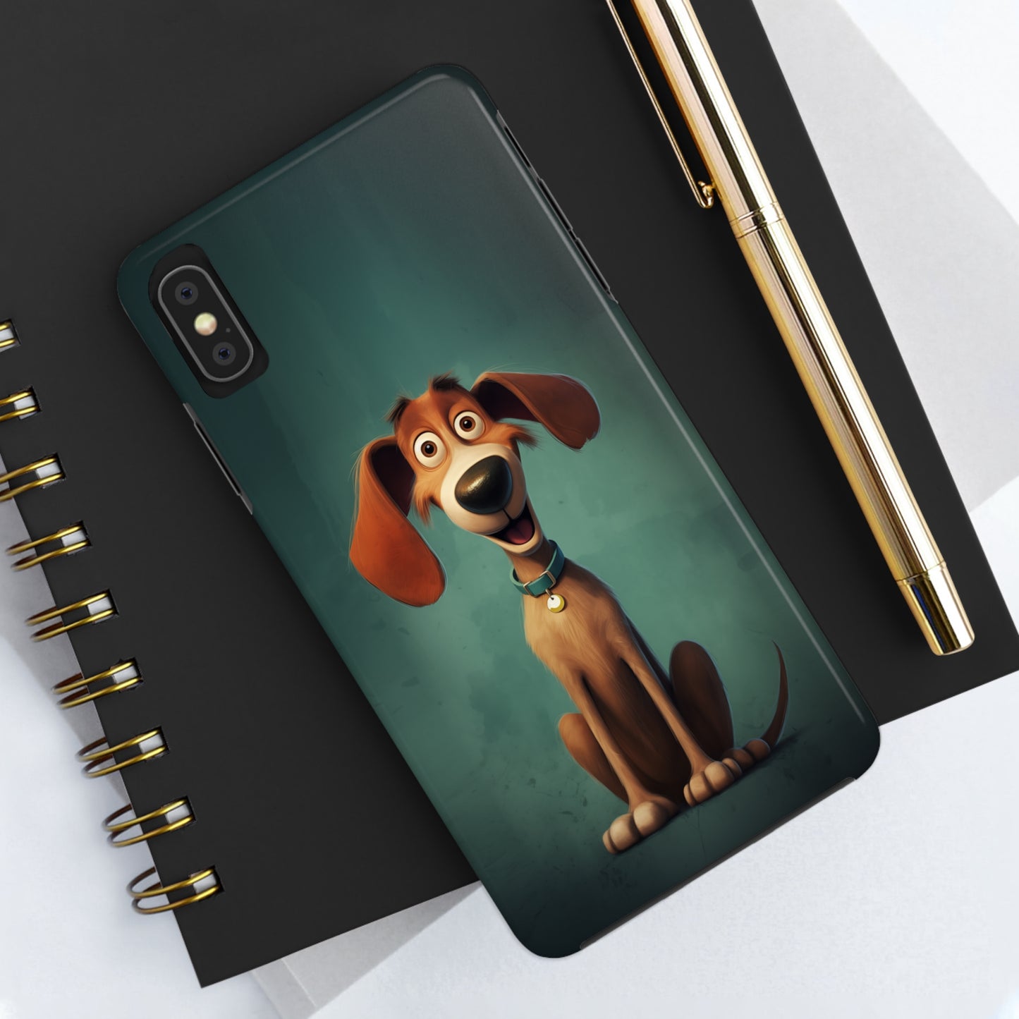 Hux, Cartoon Dog, iPhone 7, 8, X, 11, 12, 13, 14, 15+ case.