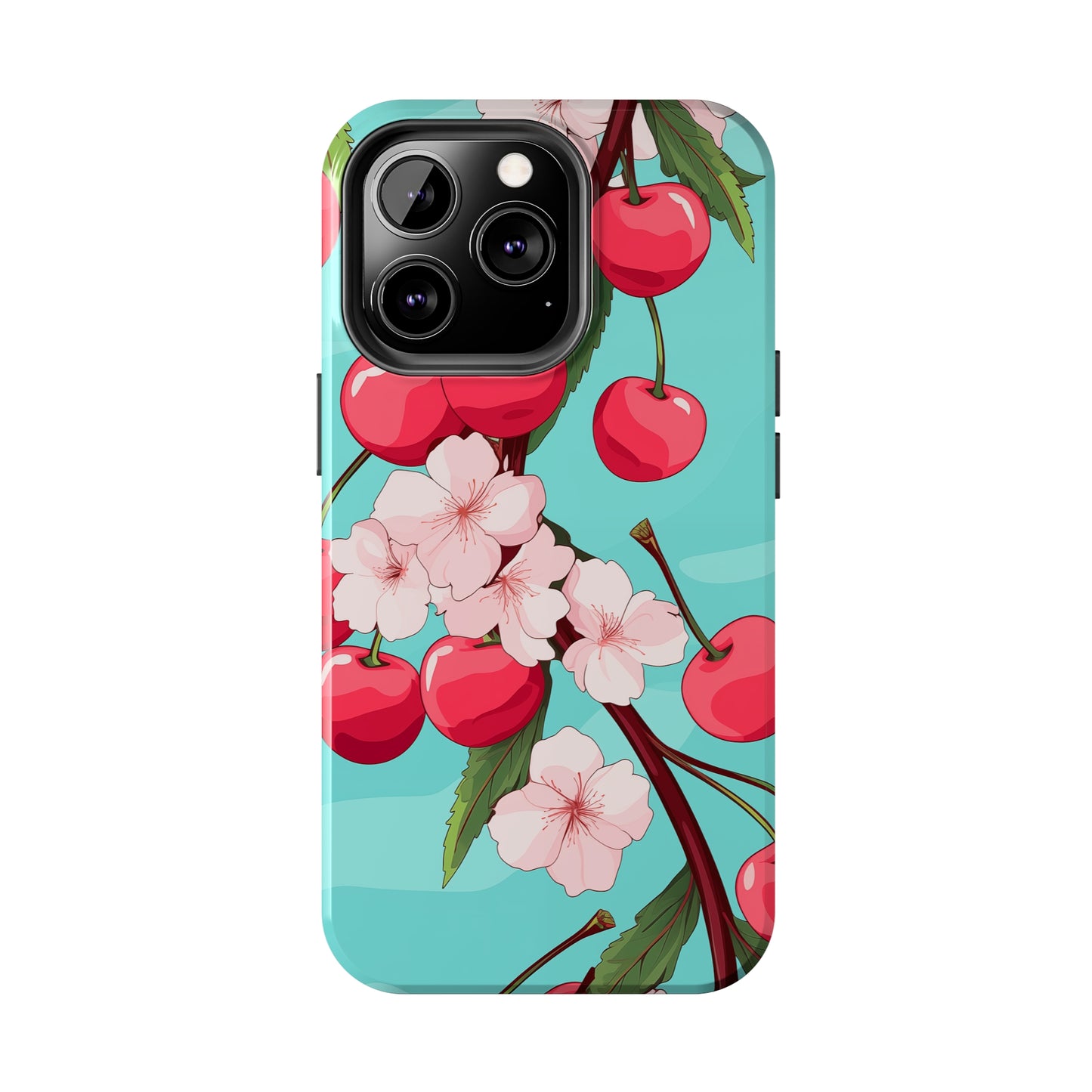 Cherries #06, iPhone 7, 8, X, 11, 12, 13, 14, 15+ case.