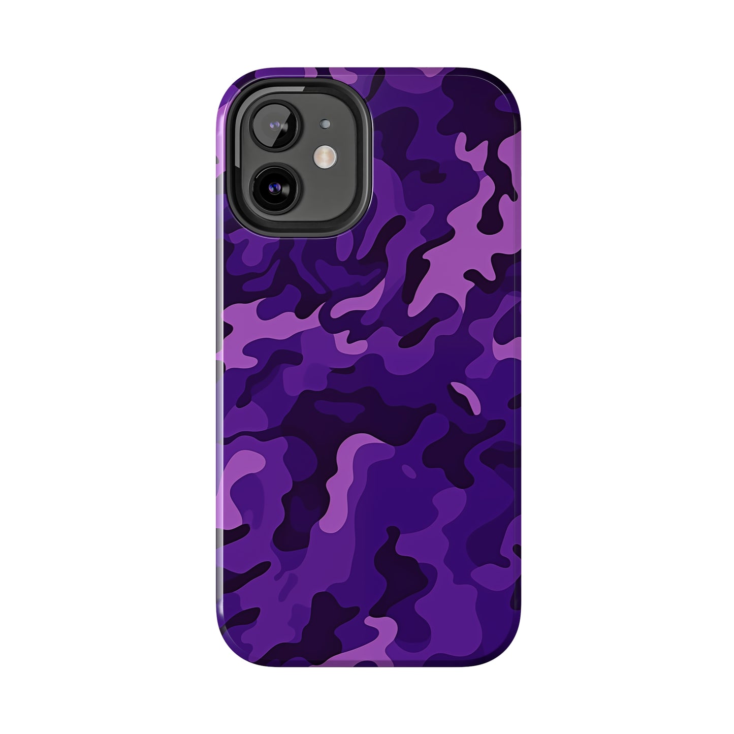 Purple Camouflage, iPhone 7, 8, X, 11, 12, 13, 14, 15+ case.