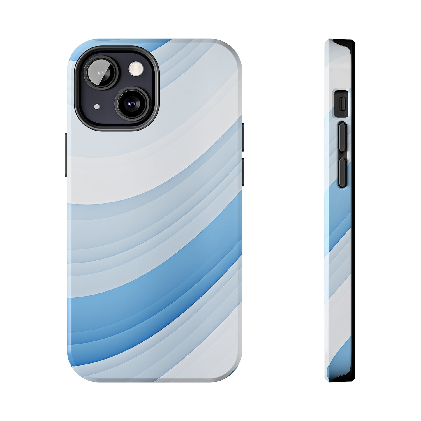 Blue Stripes #02, iPhone 7, 8, X, 11, 12, 13, 14, 15+ case.