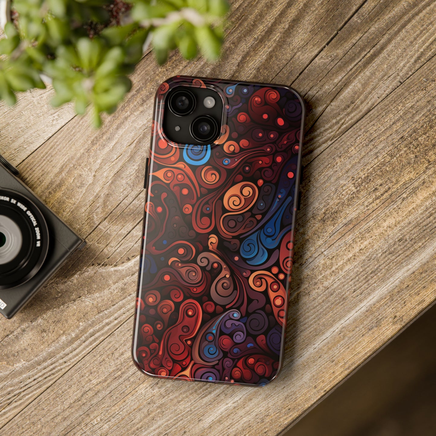 Abstract Colorful Swirls #04, iPhone 7, 8, X, 11, 12, 13, 14, 15+ case.