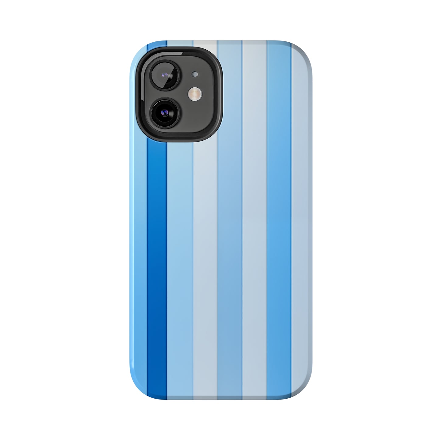 Blue stripes #01, iPhone 7, 8, X, 11, 12, 13, 14, 15+ case.