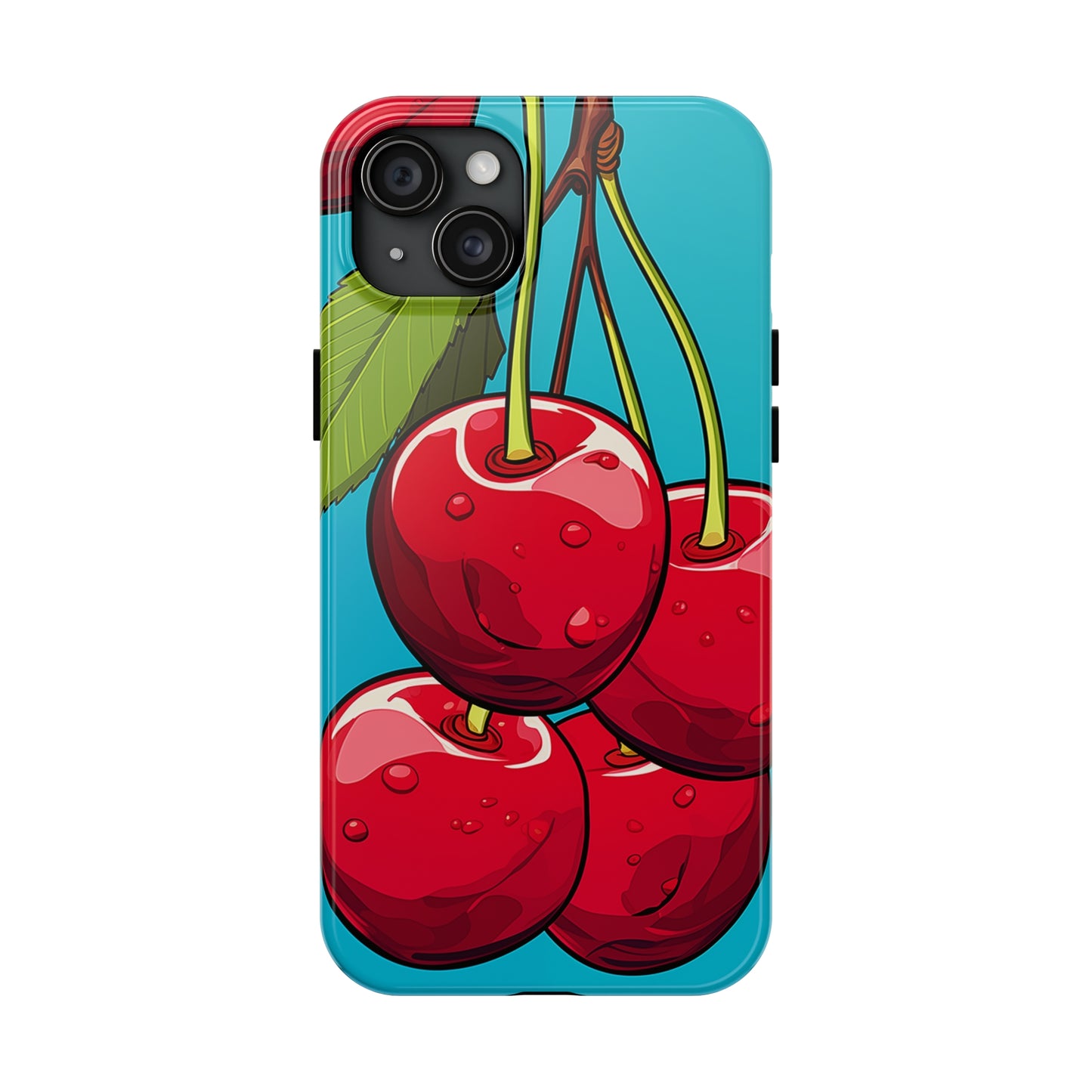 Cherries #09, iPhone 7, 8, X, 11, 12, 13, 14, 15+ case.