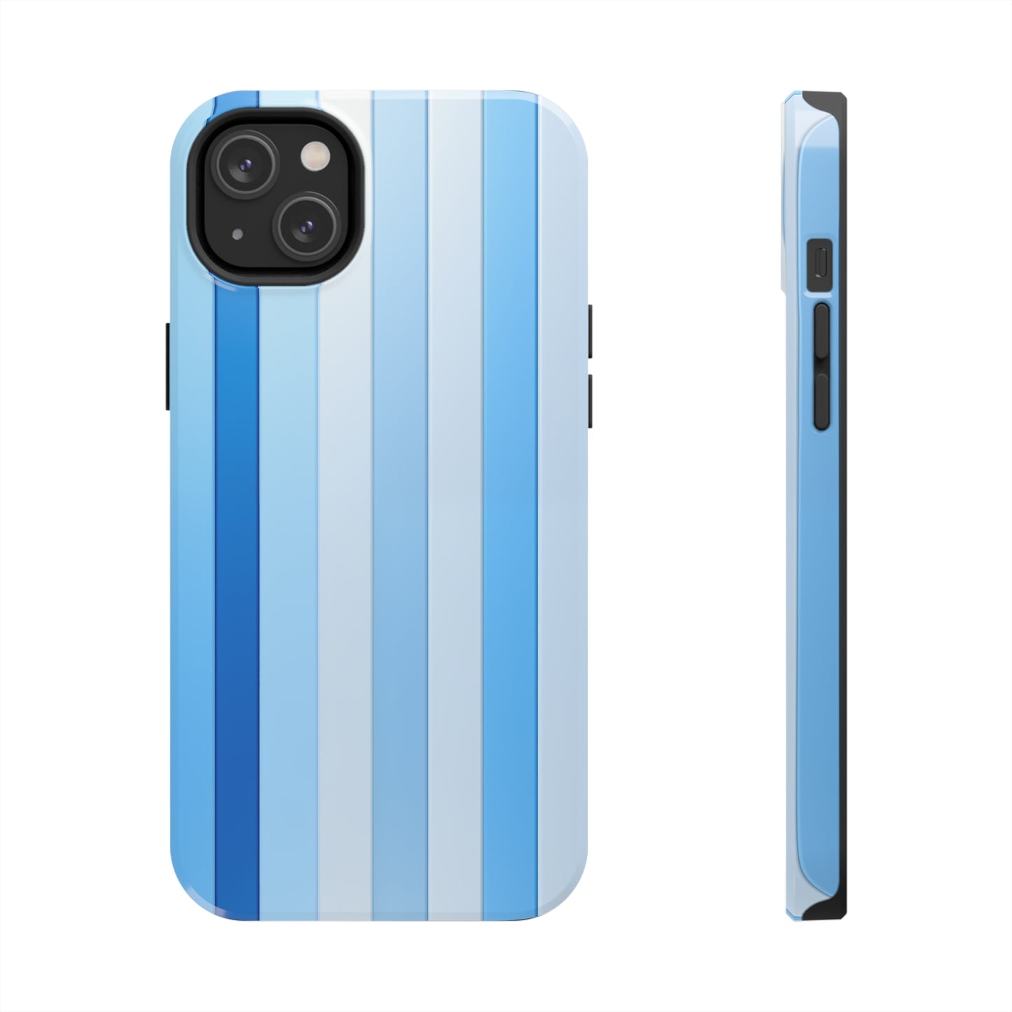 Blue stripes #01, iPhone 7, 8, X, 11, 12, 13, 14, 15+ case.