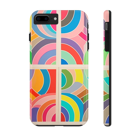 Abstract Colorful Lines, iPhone 7, 8, X, 11, 12, 13, 14, 15+ case.