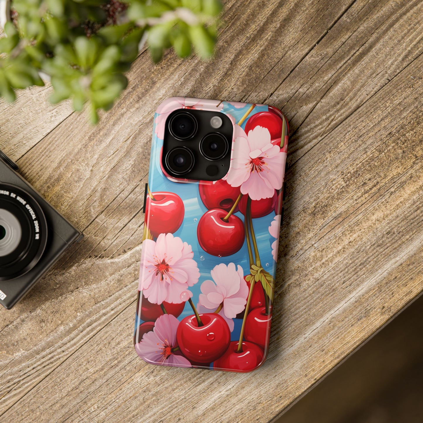 Cherries #04, iPhone 7, 8, X, 11, 12, 13, 14, 15+ case.