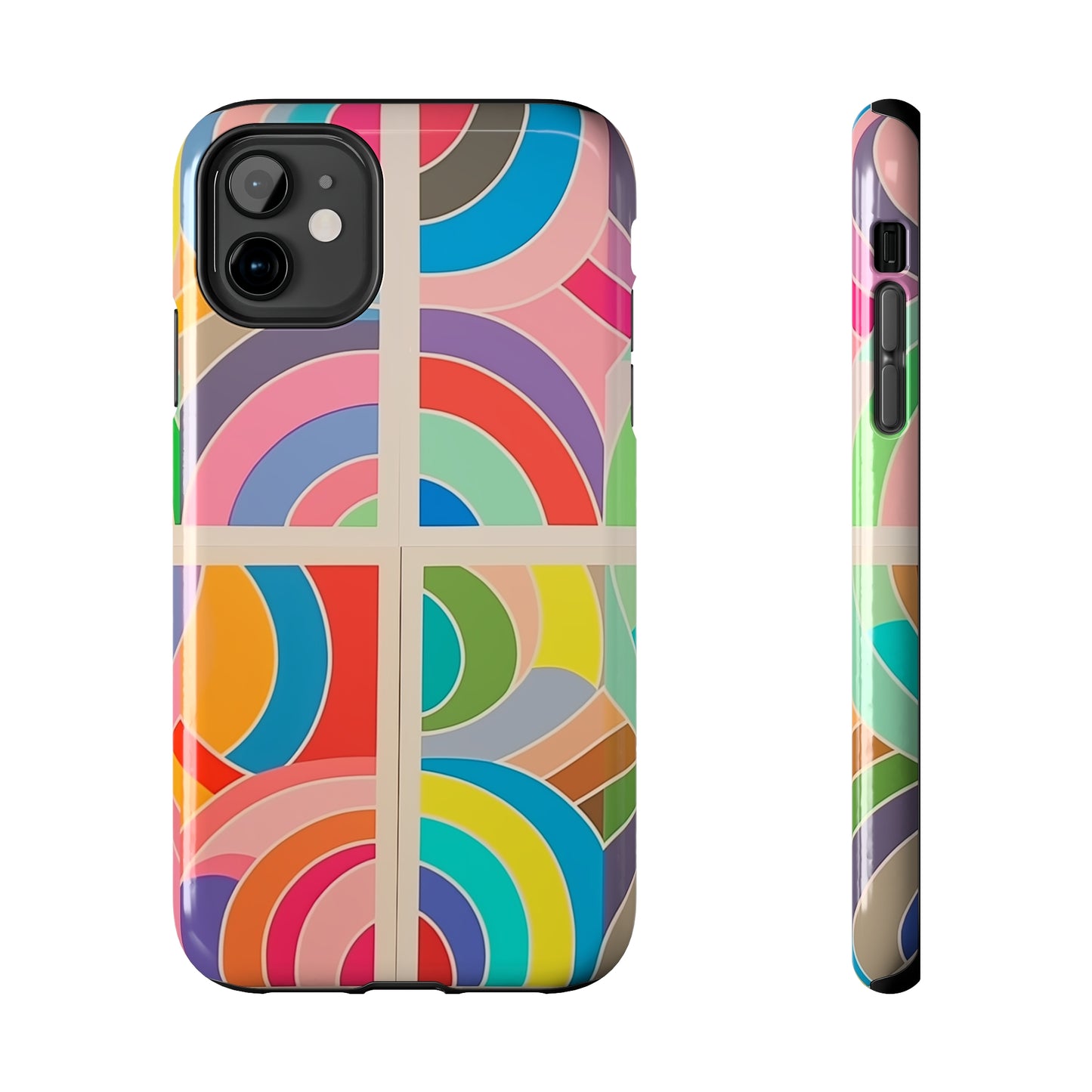 Abstract Colorful Lines, iPhone 7, 8, X, 11, 12, 13, 14, 15+ case.