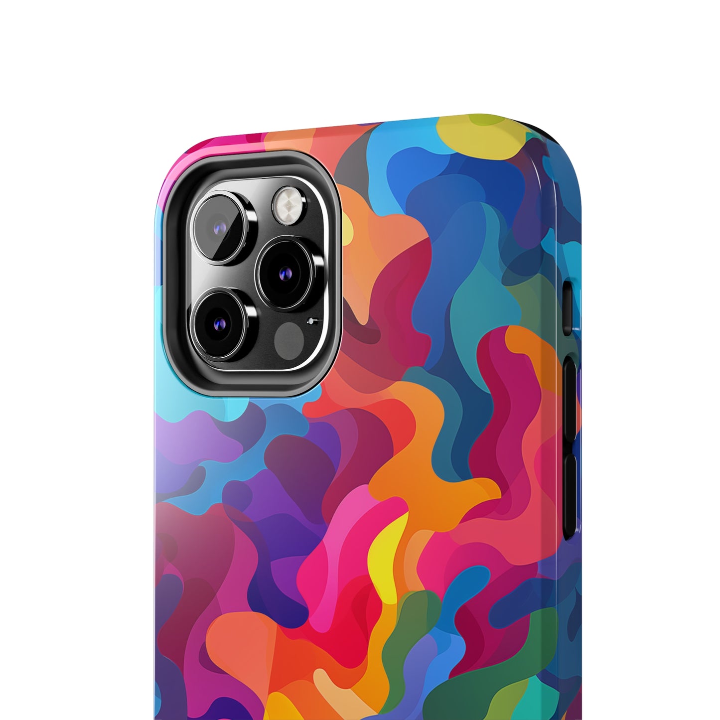 Rainbow Camouflage, iPhone 7, 8, X, 11, 12, 13, 14, 15+ case.