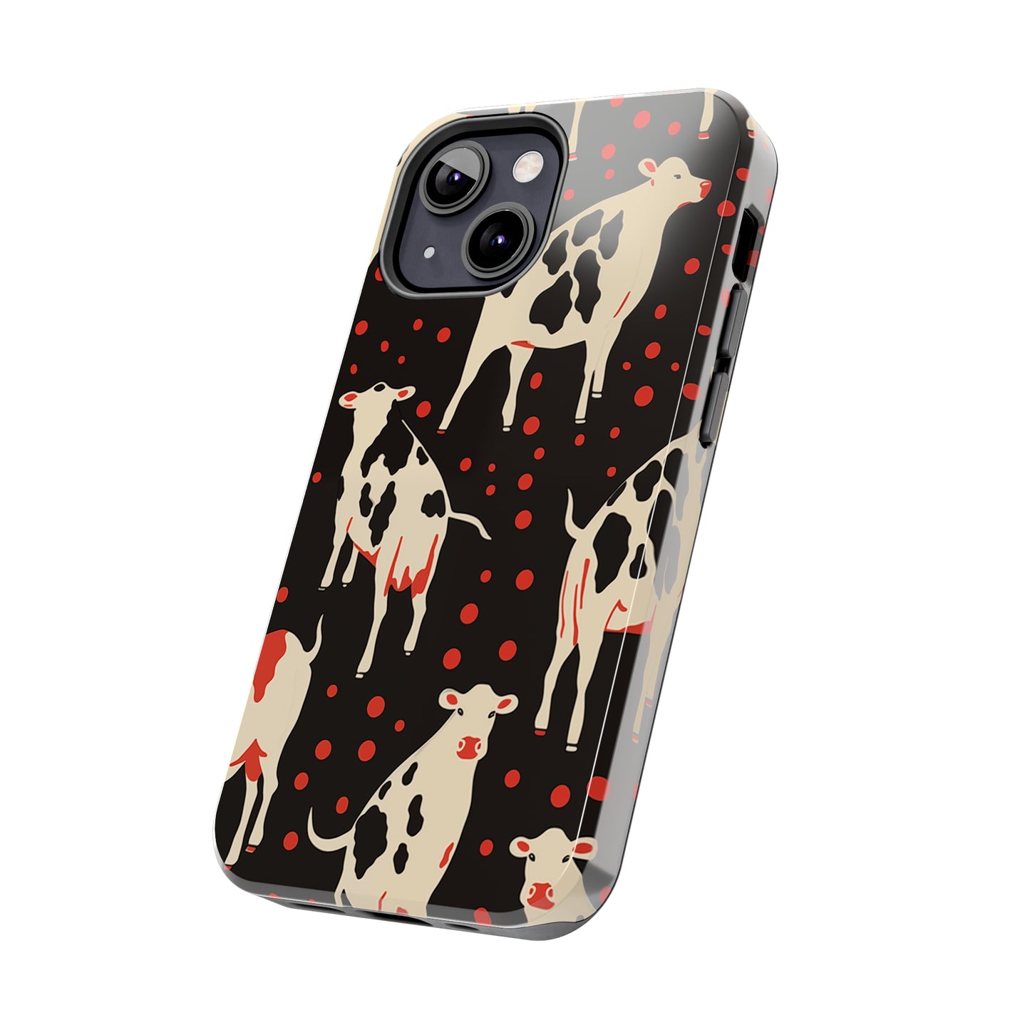 Cow pattern, iPhone 7, 8, X, 11, 12, 13, 14, 15+ case.