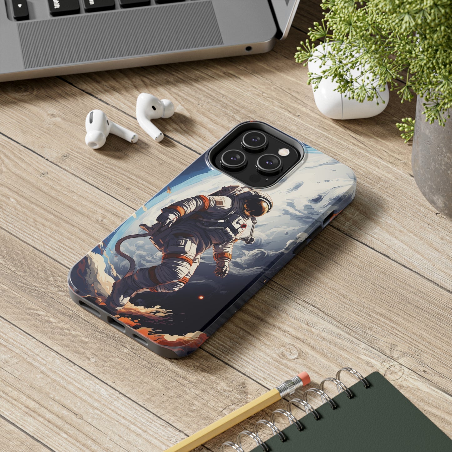 Astronaut #04, iPhone 7, 8, X, 11, 12, 13, 14, 15+ case.