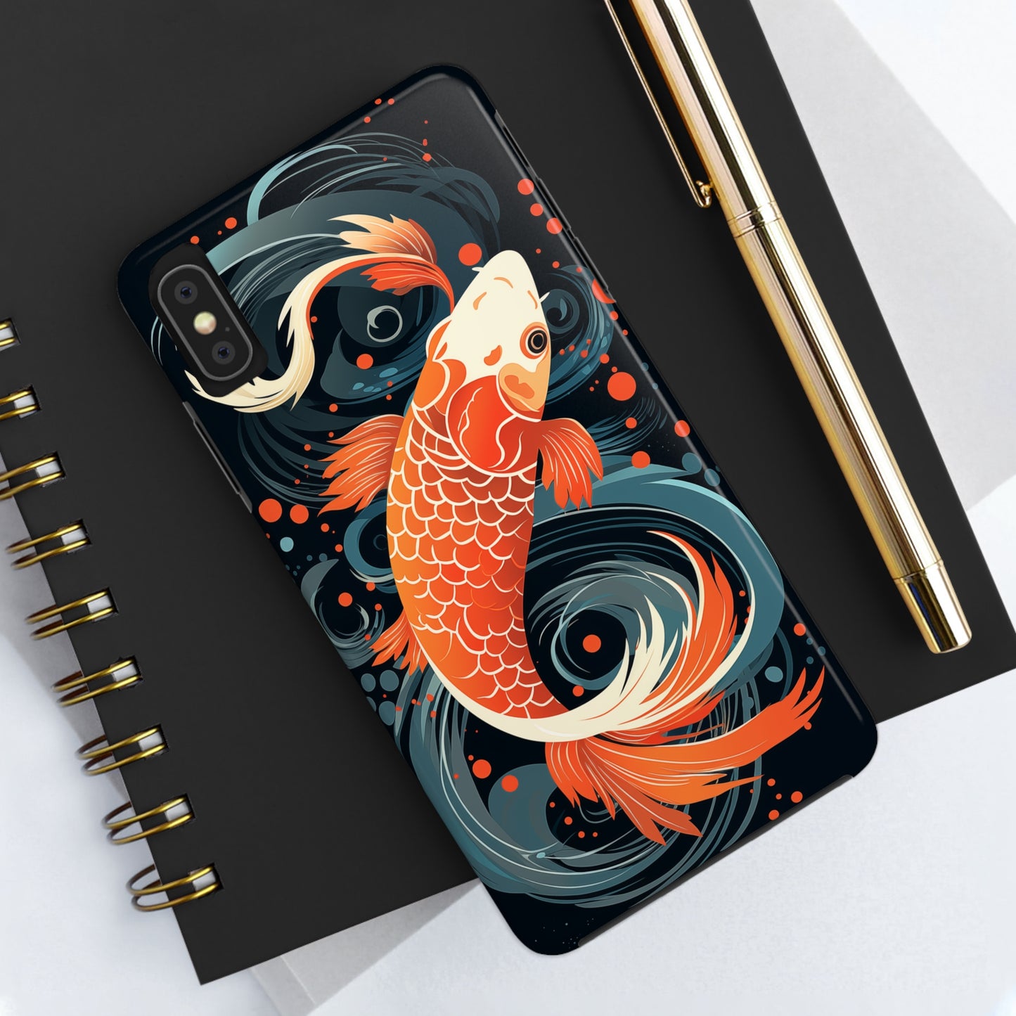 Koi fish #04, iPhone 7, 8, X, 11, 12, 13, 14, 15+ case.