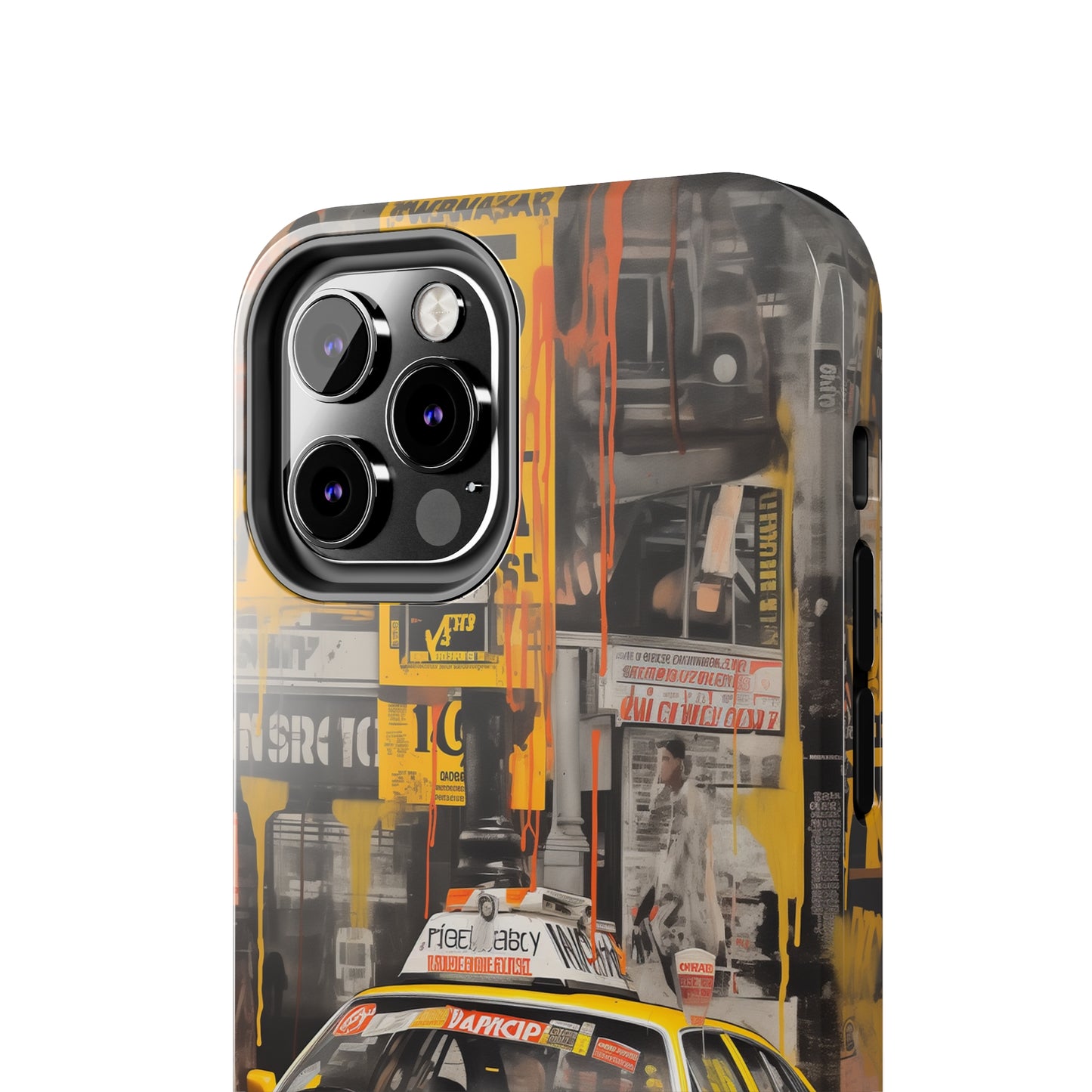 New York City, taxi cab, iPhone 7, 8, X, 11, 12, 13, 14, 15+ case.