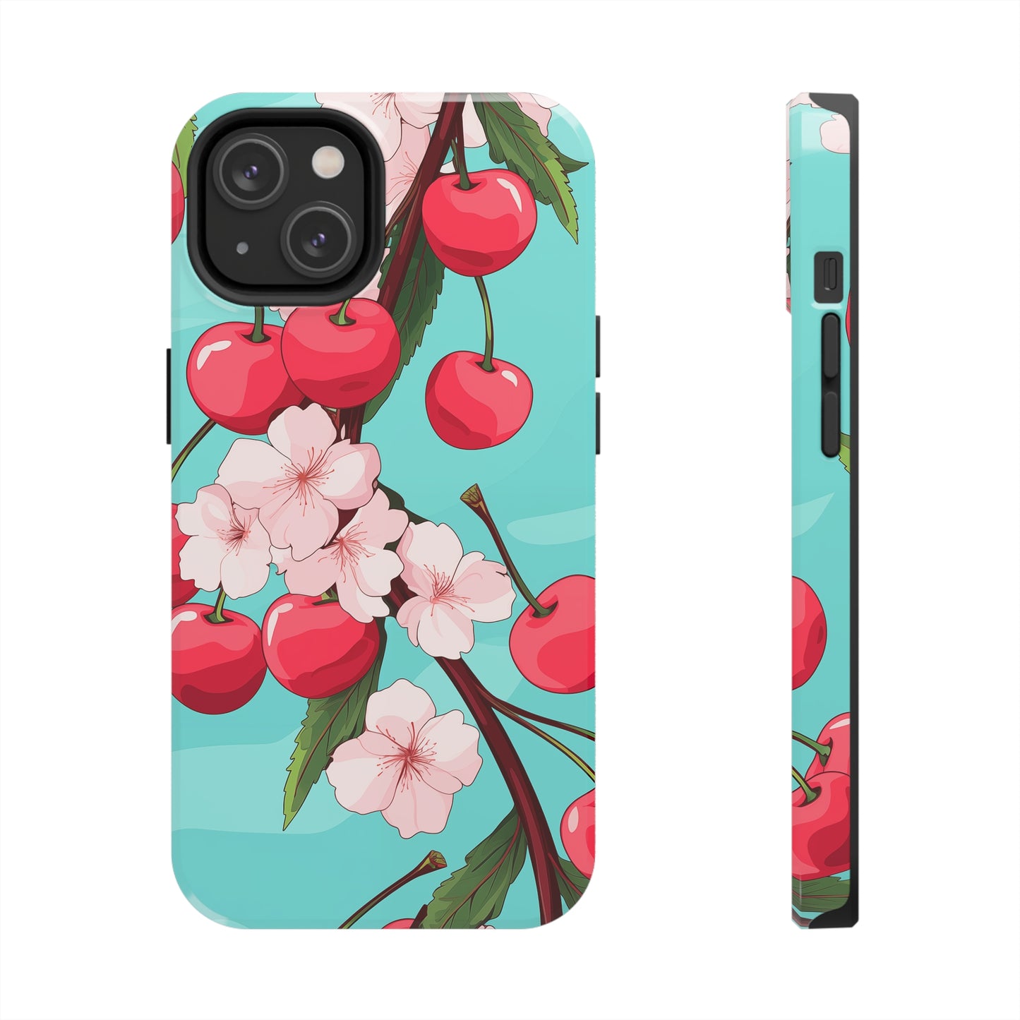 Cherries #06, iPhone 7, 8, X, 11, 12, 13, 14, 15+ case.