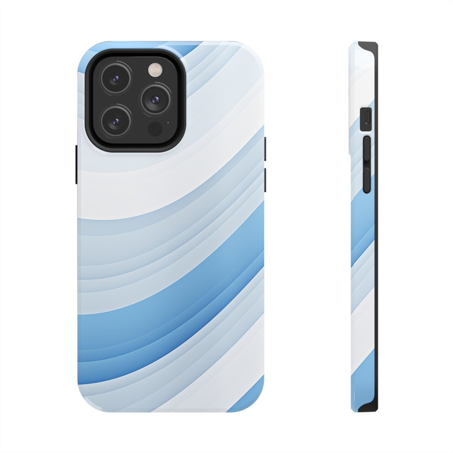 Blue Stripes #02, iPhone 7, 8, X, 11, 12, 13, 14, 15+ case.