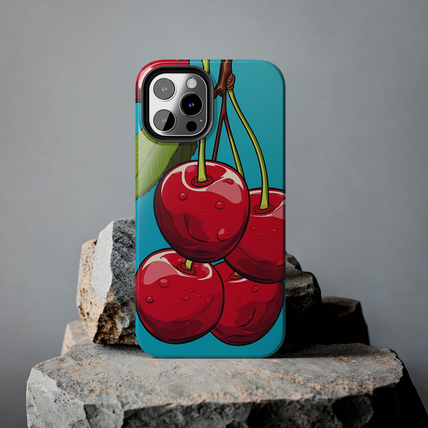 Cherries #09, iPhone 7, 8, X, 11, 12, 13, 14, 15+ case.