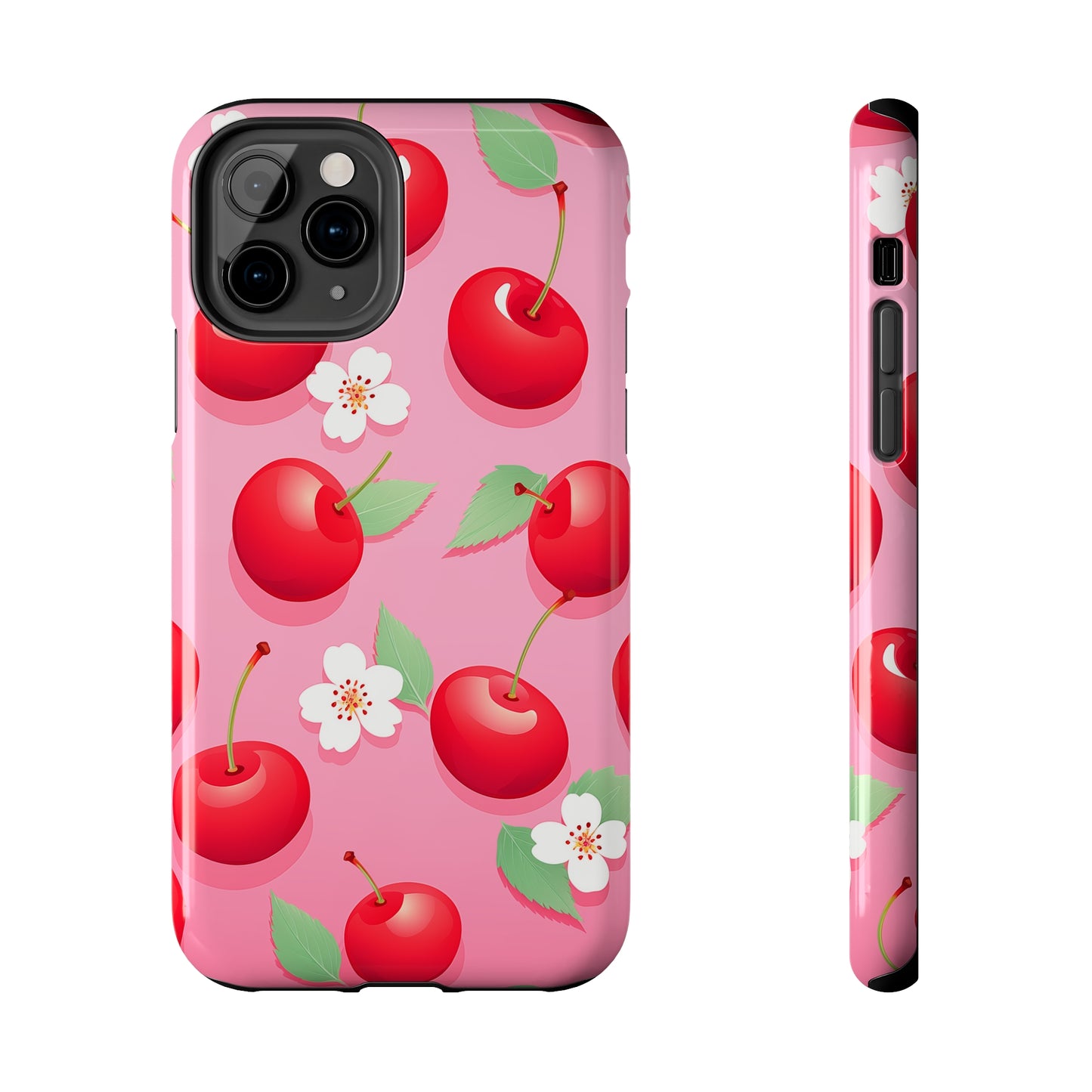 Cherries and Cherry Blossoms #03, iPhone 7, 8, X, 11, 12, 13, 14, 15+ case.