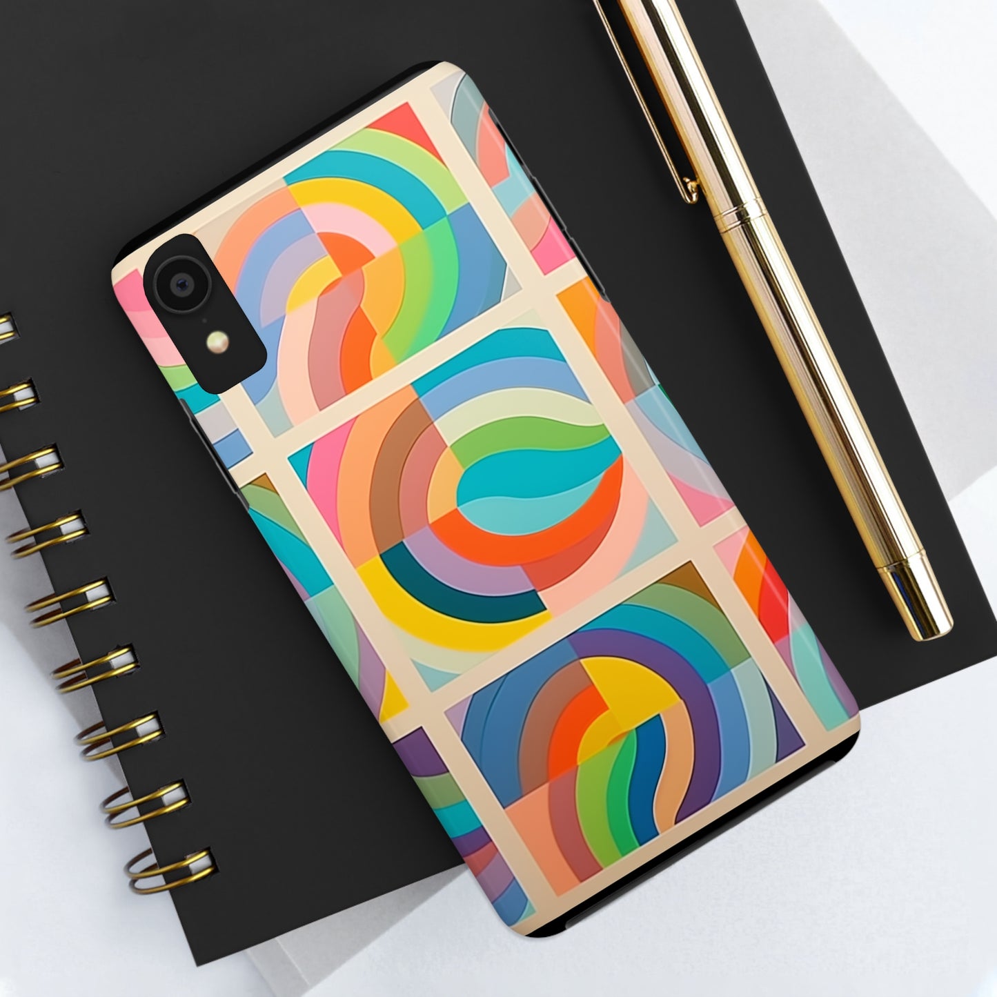 Abstract Colorful Lines #02, iPhone 7, 8, X, 11, 12, 13, 14, 15+ case.