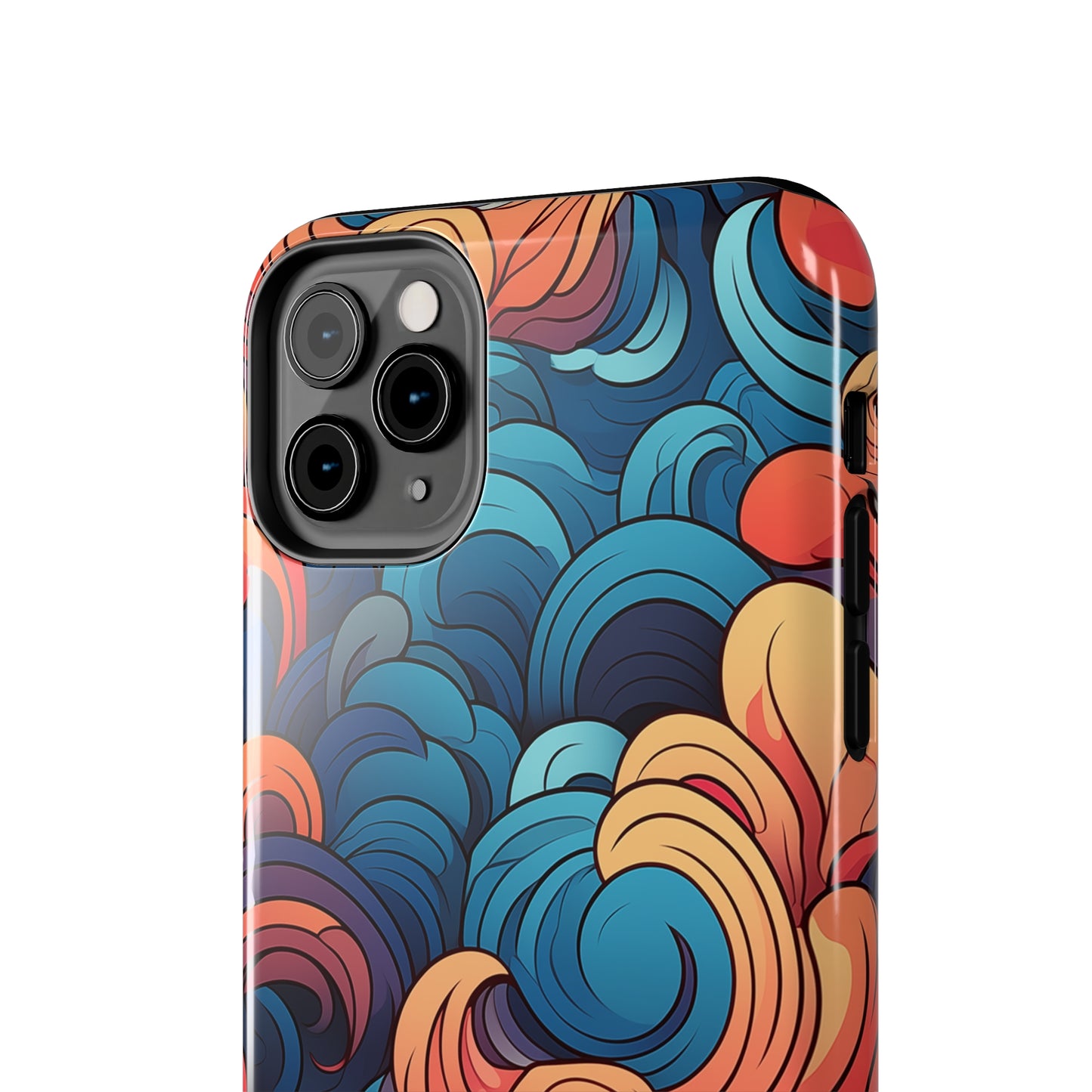 Abstract Swirls, iPhone 7, 8, X, 11, 12, 13, 14, 15+ case.