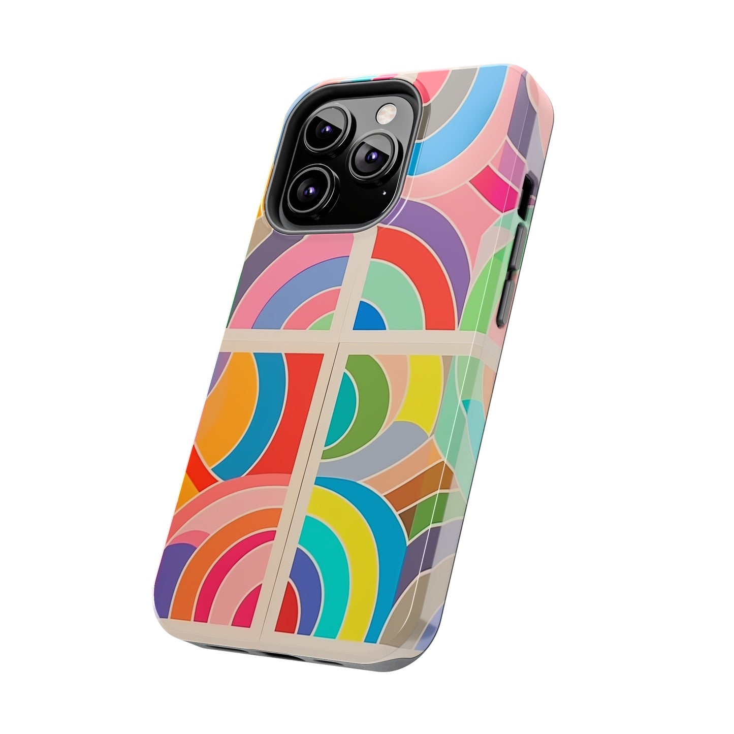 Abstract Colorful Lines, iPhone 7, 8, X, 11, 12, 13, 14, 15+ case.