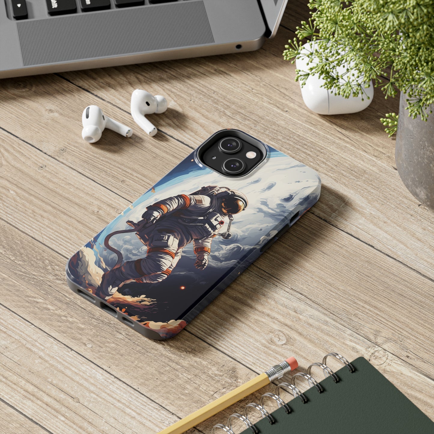 Astronaut #04, iPhone 7, 8, X, 11, 12, 13, 14, 15+ case.