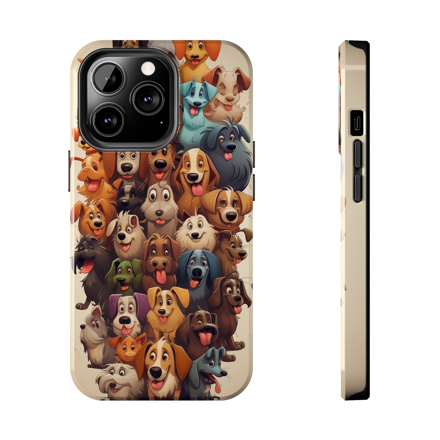 100 Dogs, iPhone 7, 8, X, 11, 12, 13, 14, 15+ case.