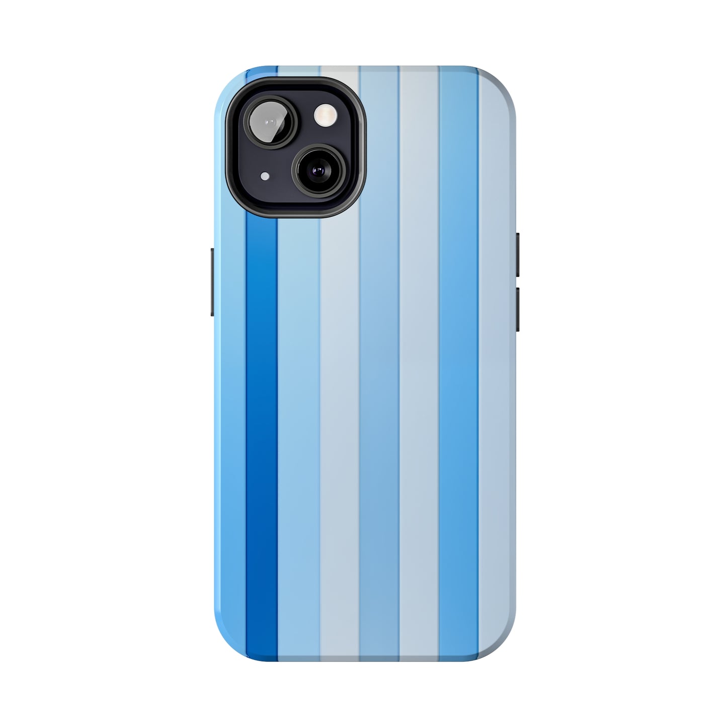 Blue stripes #01, iPhone 7, 8, X, 11, 12, 13, 14, 15+ case.