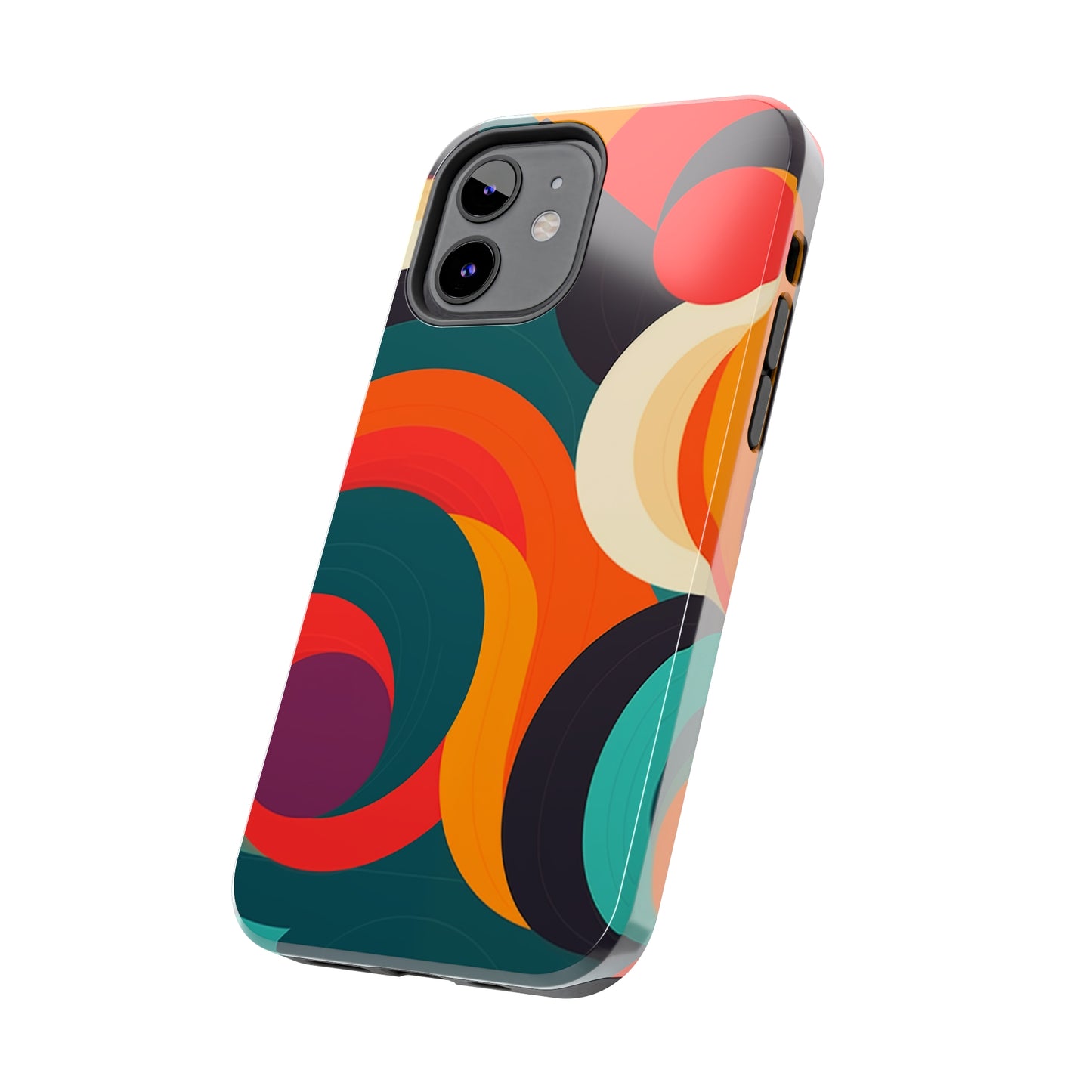 Abstract Shapes #02, iPhone 7, 8, X, 11, 12, 13, 14, 15+ case.