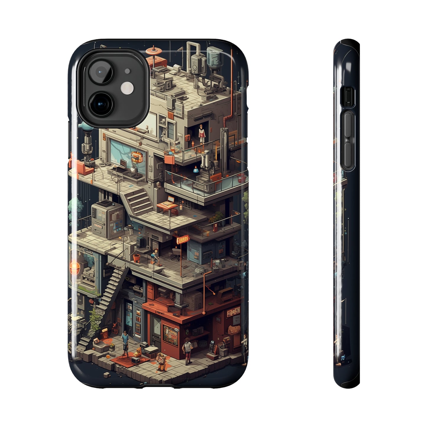 8-bit Complex #04, iPhone 7, 8, X, 11, 12, 13, 14, 15+ case.