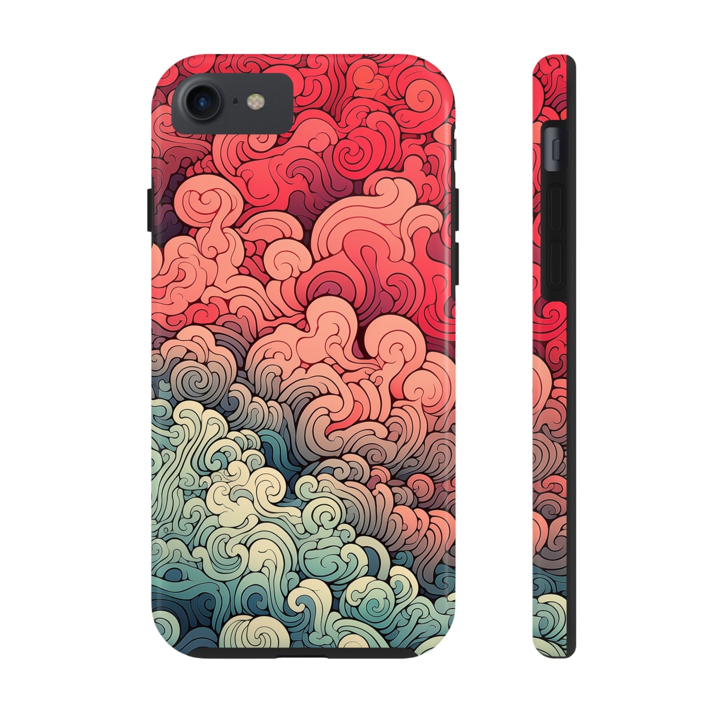 Abstract Swirls #06, iPhone 7, 8, X, 11, 12, 13, 14, 15+ case.