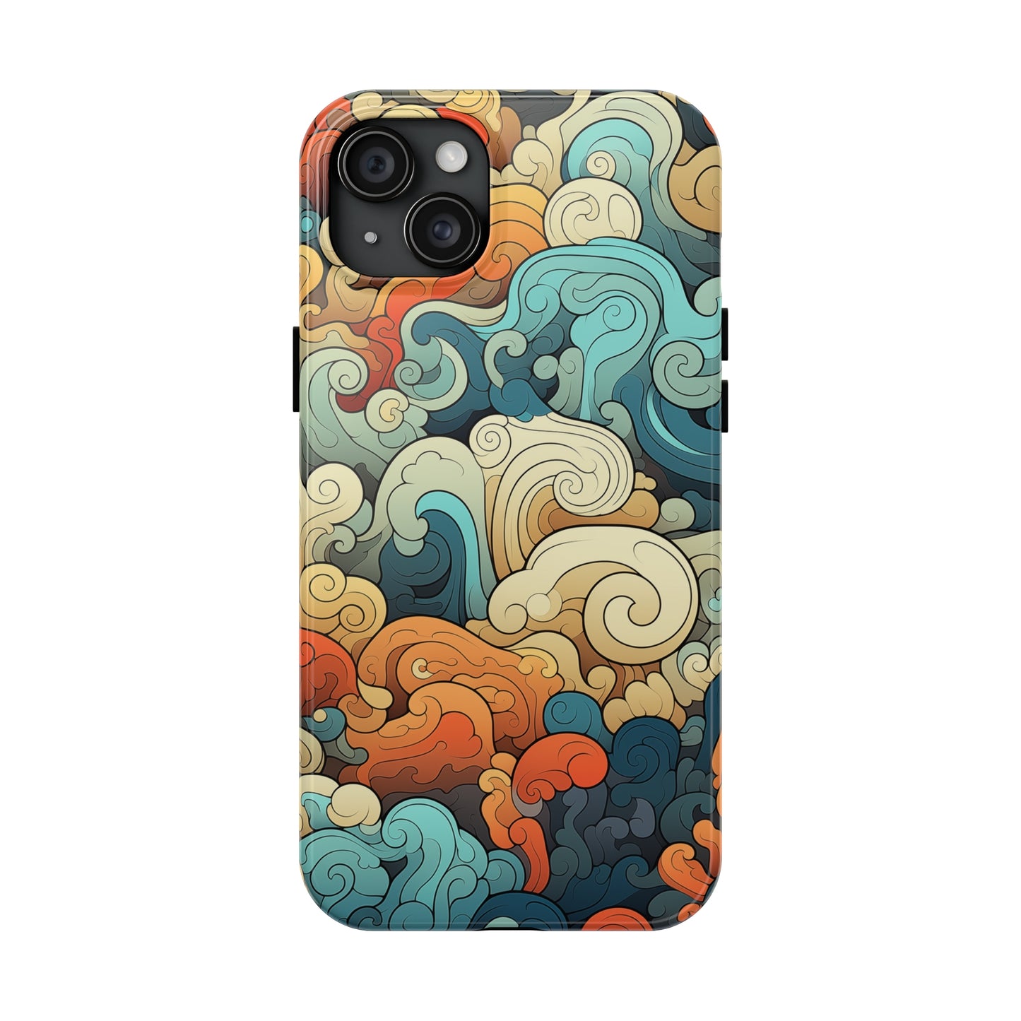 Abstract Swirls #03, iPhone 7, 8, X, 11, 12, 13, 14, 15+ case.