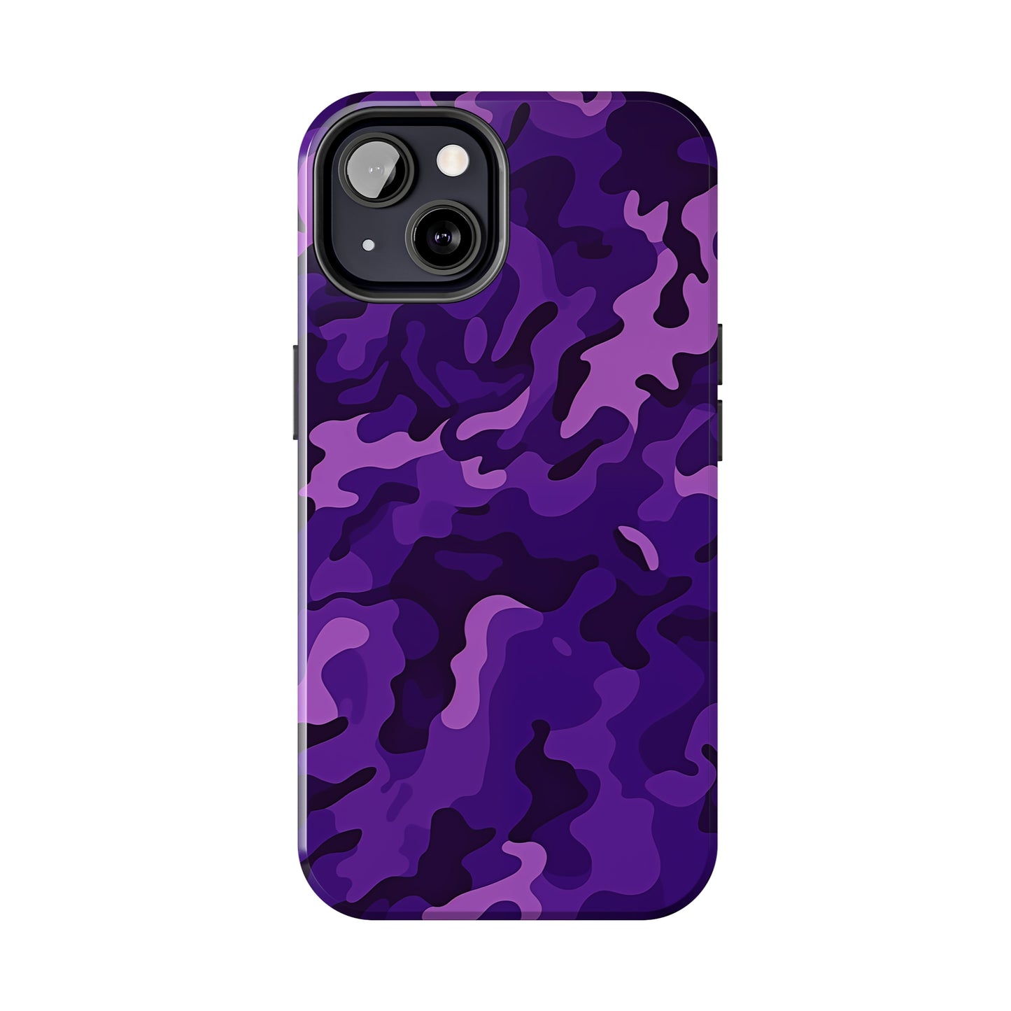 Purple Camouflage, iPhone 7, 8, X, 11, 12, 13, 14, 15+ case.