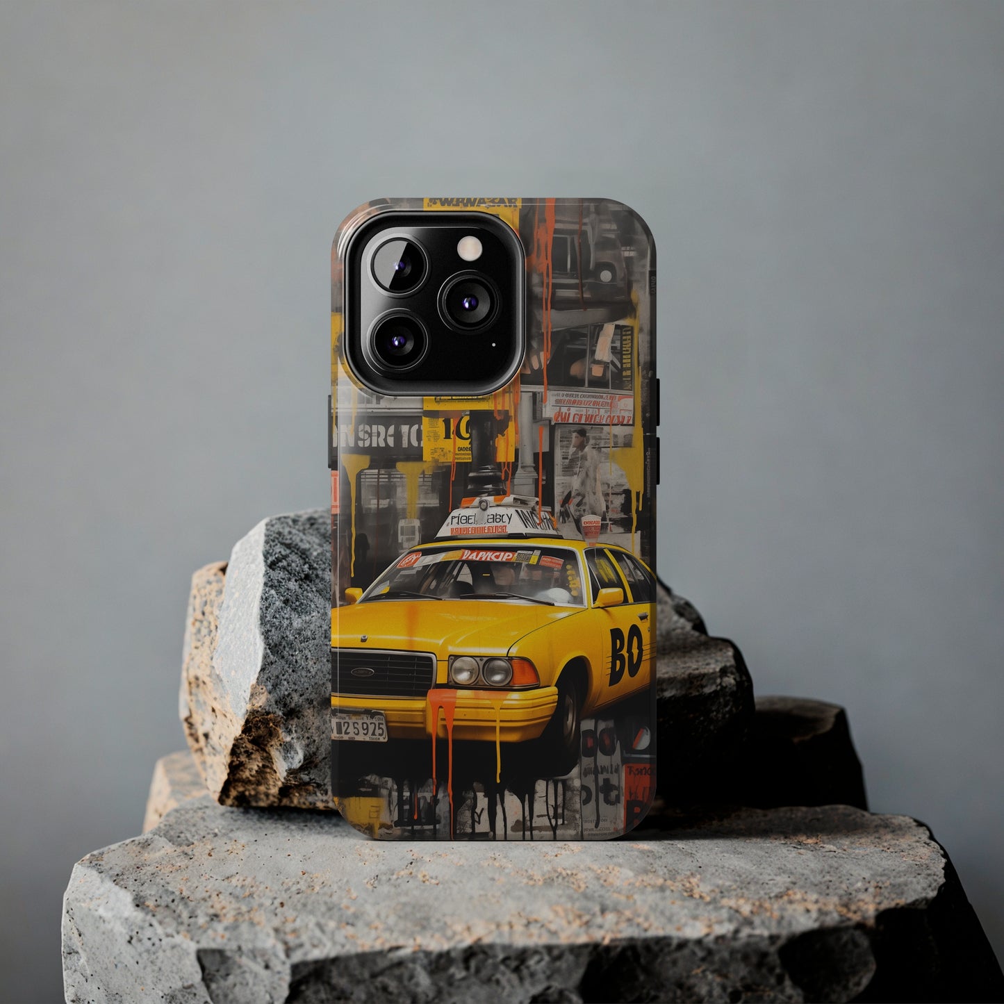 New York City, taxi cab, iPhone 7, 8, X, 11, 12, 13, 14, 15+ case.