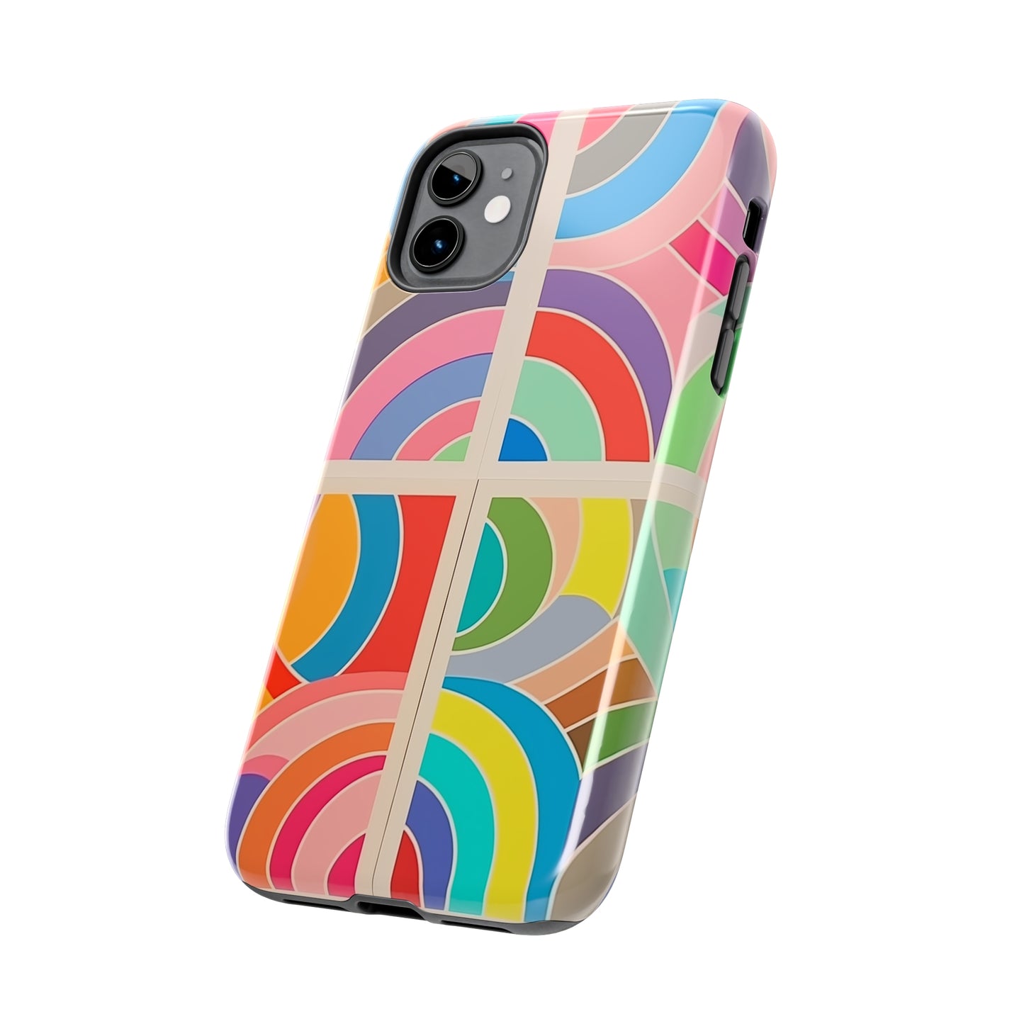 Abstract Colorful Lines, iPhone 7, 8, X, 11, 12, 13, 14, 15+ case.