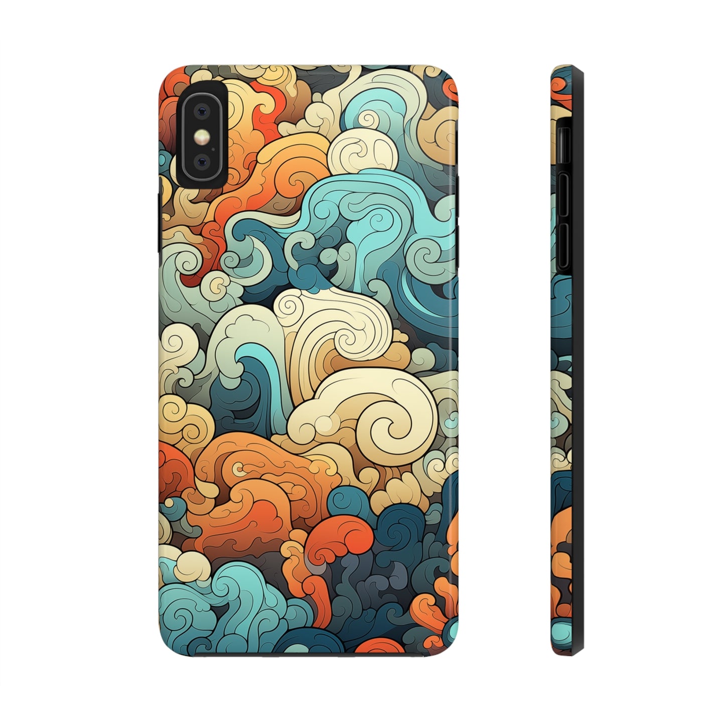 Abstract Swirls #03, iPhone 7, 8, X, 11, 12, 13, 14, 15+ case.