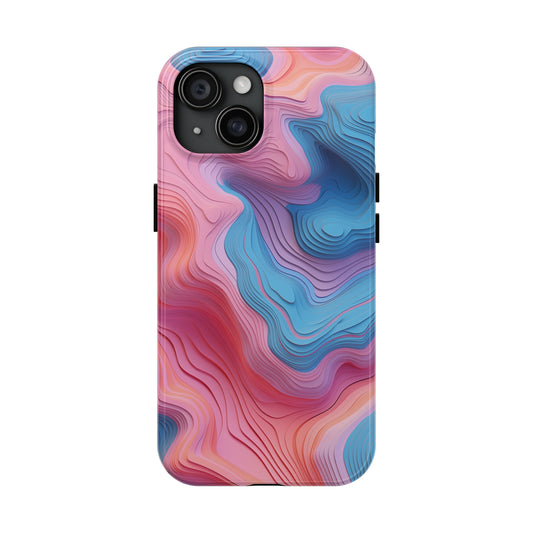 Topographical #02, iPhone 7, 8, X, 11, 12, 13, 14, 15+ case.