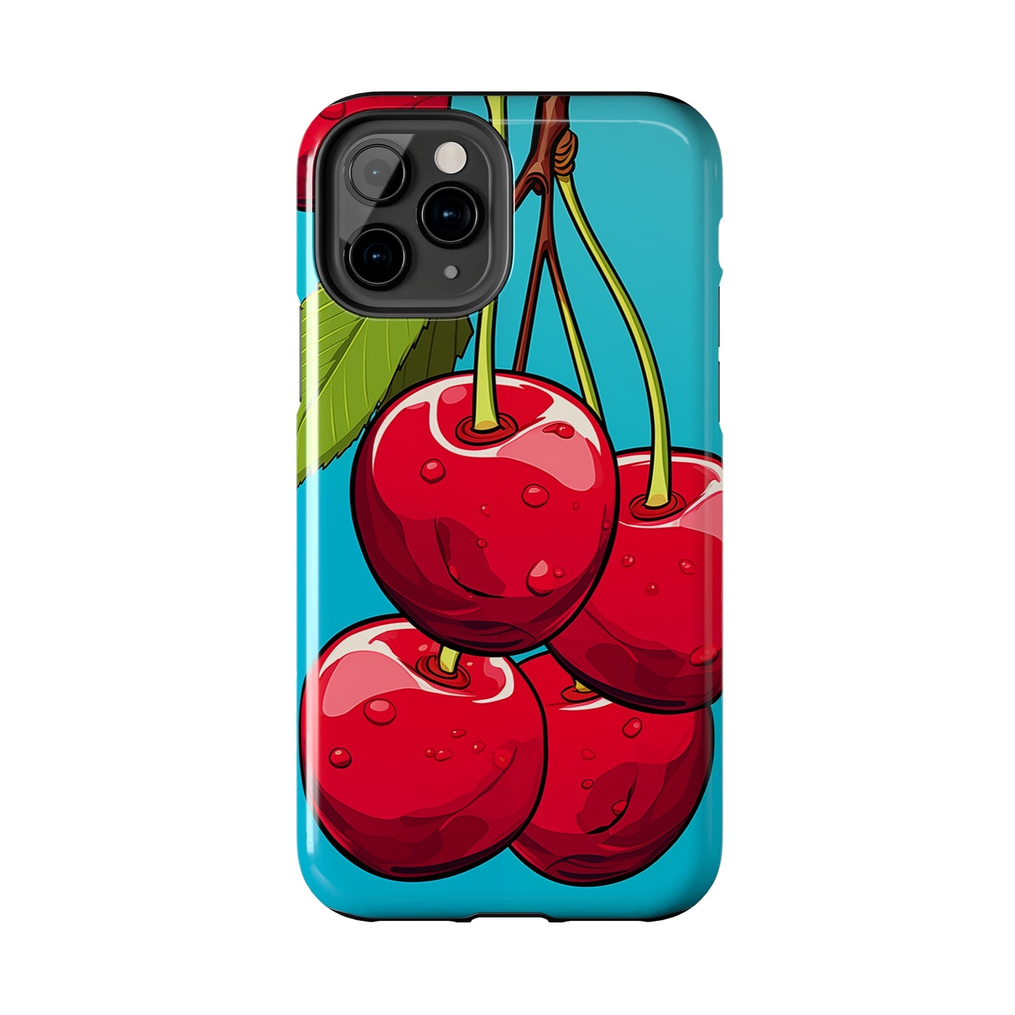 Cherries #09, iPhone 7, 8, X, 11, 12, 13, 14, 15+ case.