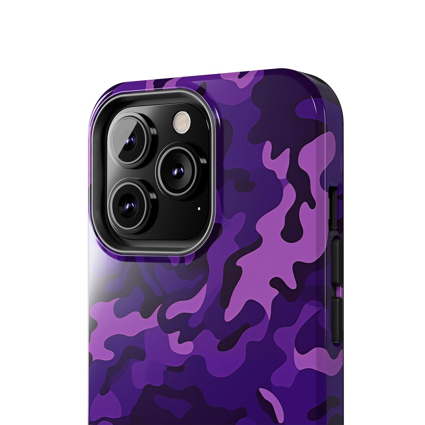 Purple Camouflage, iPhone 7, 8, X, 11, 12, 13, 14, 15+ case.