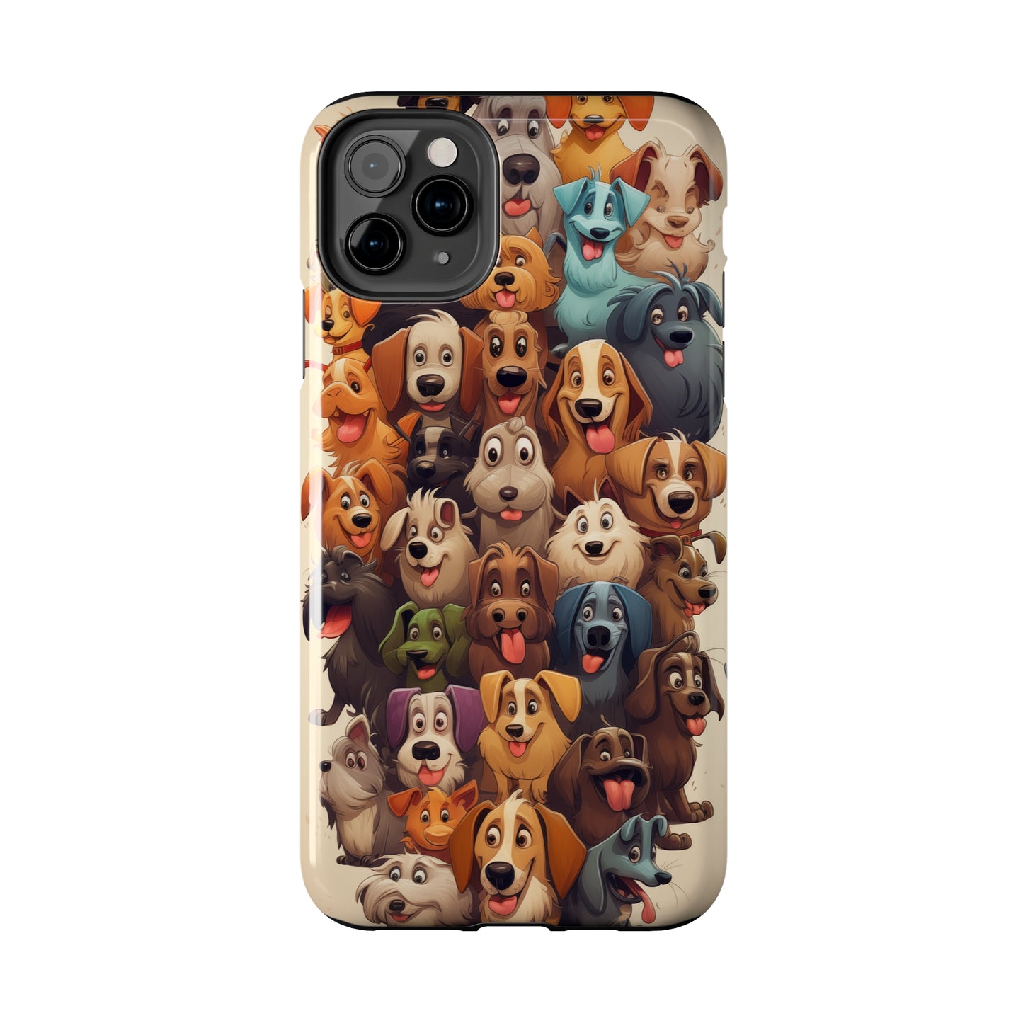 100 Dogs, iPhone 7, 8, X, 11, 12, 13, 14, 15+ case.