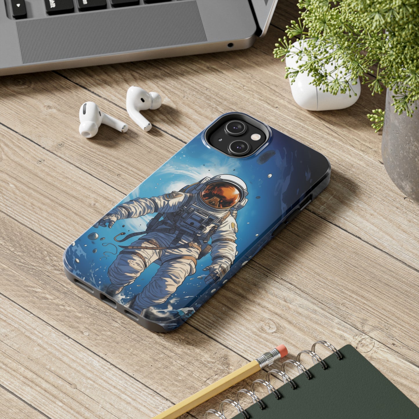 Astronaut #02, iPhone 7, 8, X, 11, 12, 13, 14, 15+ case.