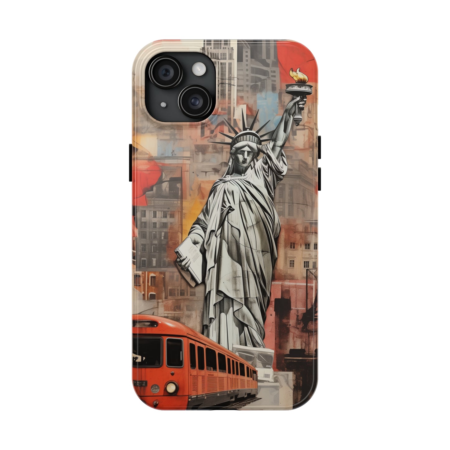 New York City, Statue of Liberty, iPhone 7, 8, X, 11, 12, 13, 14, 15+ case.