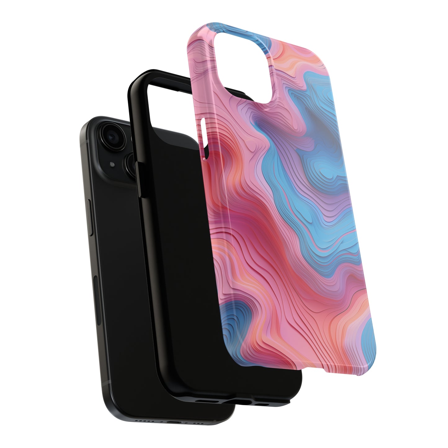 Topographical #02, iPhone 7, 8, X, 11, 12, 13, 14, 15+ case.