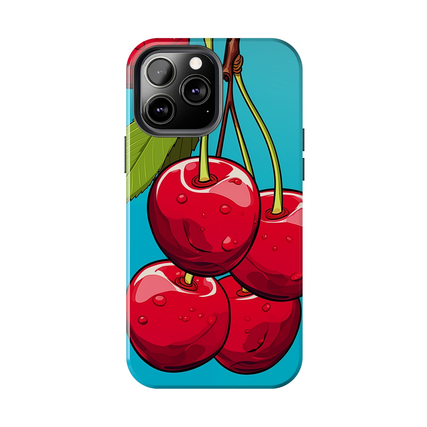 Cherries #09, iPhone 7, 8, X, 11, 12, 13, 14, 15+ case.