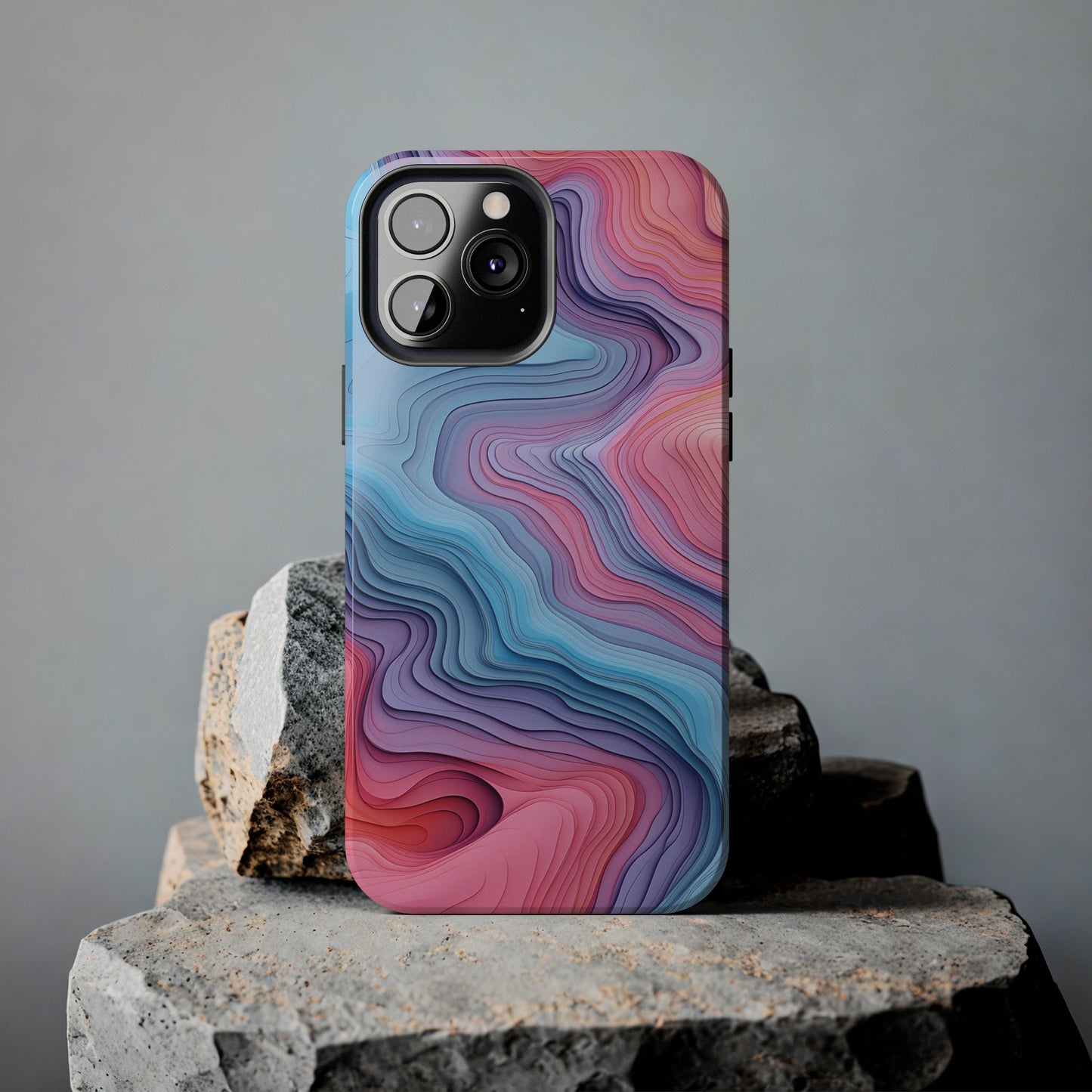 Topographical, iPhone 7, 8, X, 11, 12, 13, 14, 15+ case.