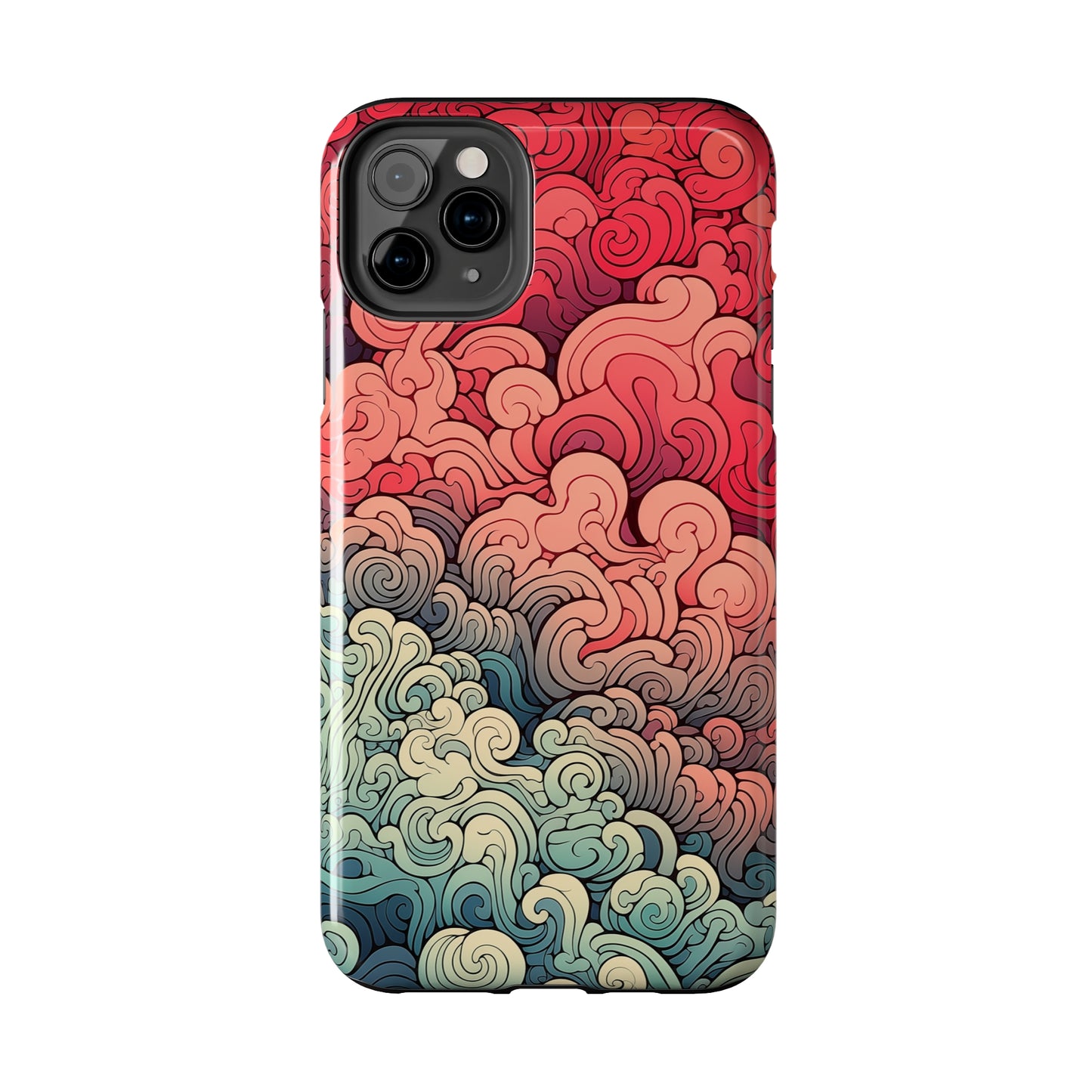 Abstract Swirls #06, iPhone 7, 8, X, 11, 12, 13, 14, 15+ case.