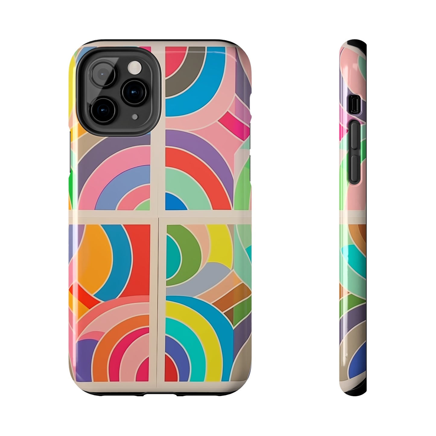 Abstract Colorful Lines, iPhone 7, 8, X, 11, 12, 13, 14, 15+ case.