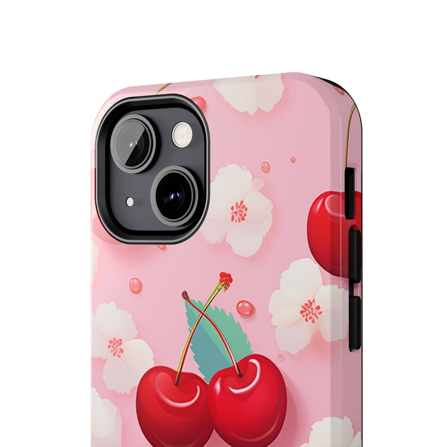 Cherries and Cherry Blossoms #02, iPhone 7, 8, X, 11, 12, 13, 14, 15+ case.