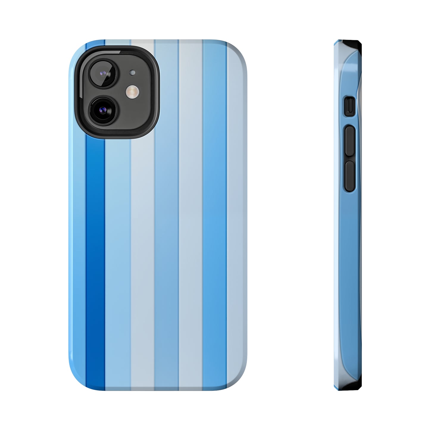 Blue stripes #01, iPhone 7, 8, X, 11, 12, 13, 14, 15+ case.