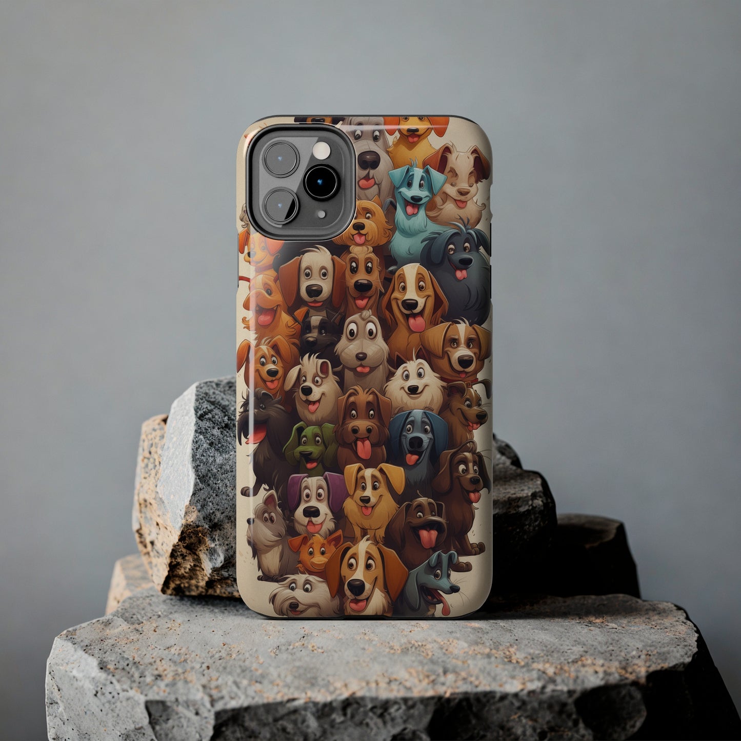 100 Dogs, iPhone 7, 8, X, 11, 12, 13, 14, 15+ case.