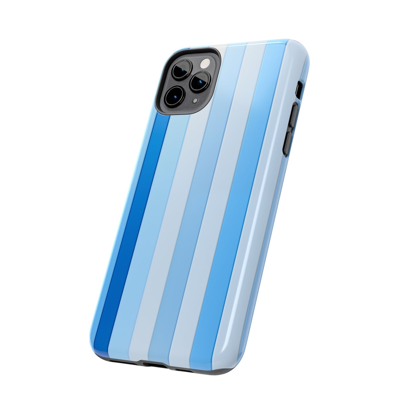 Blue stripes #01, iPhone 7, 8, X, 11, 12, 13, 14, 15+ case.